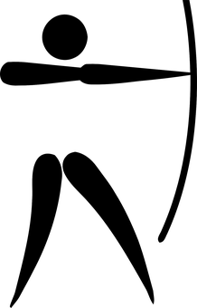 Piktogram mit Bogenschütze